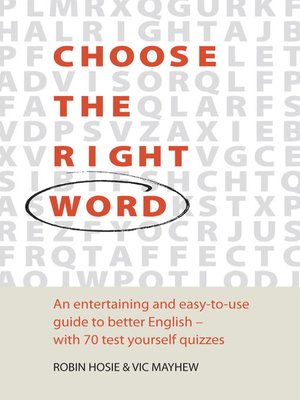 cover image of Choose the Right Word